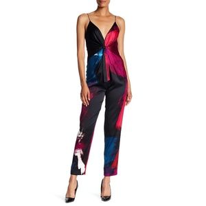 Diane Von Furstenberg Black and Red Jumpsuit